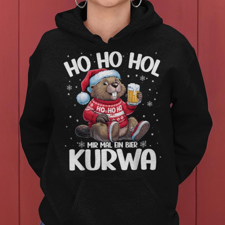 Bòbr Kurwa Christmas Jumper Polish Beer Bober Xmas Kurwa Red Kapuzenpullover für Damen