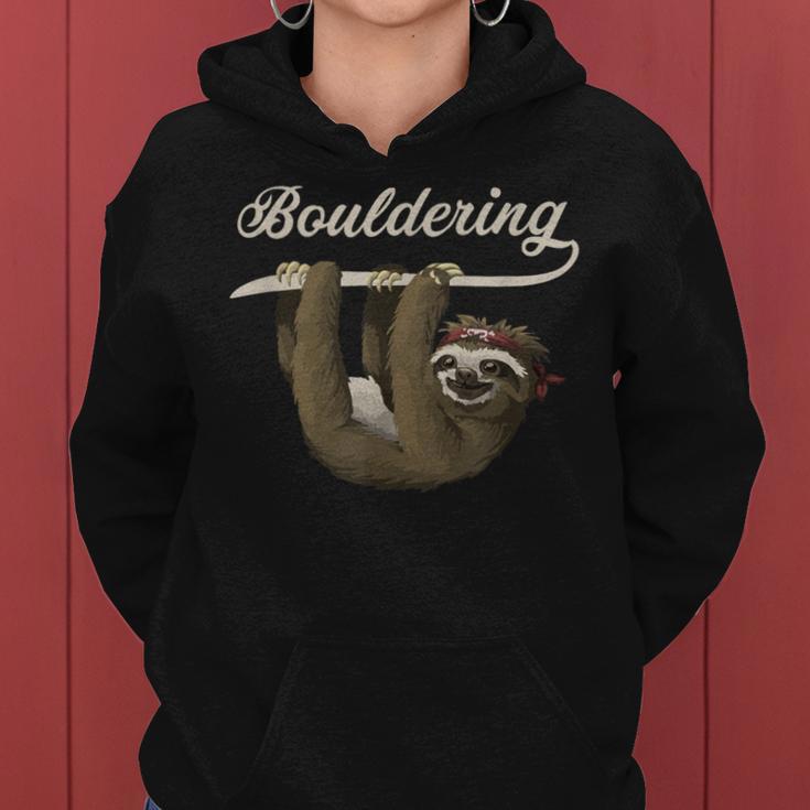 Boulder Sloth Climbing Bouldering Kapuzenpullover für Damen