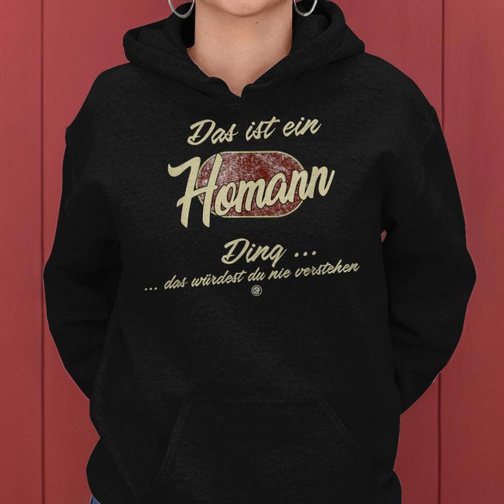 Das Ist Ein Homann Ding Lustiges Familie Homann Kapuzenpullover für Damen