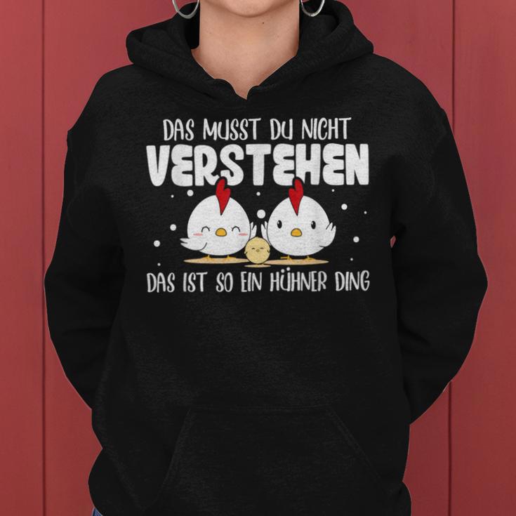 Das Ist So Ein Hühner Ding Chicken Owner Chicken Holder Kapuzenpullover für Damen