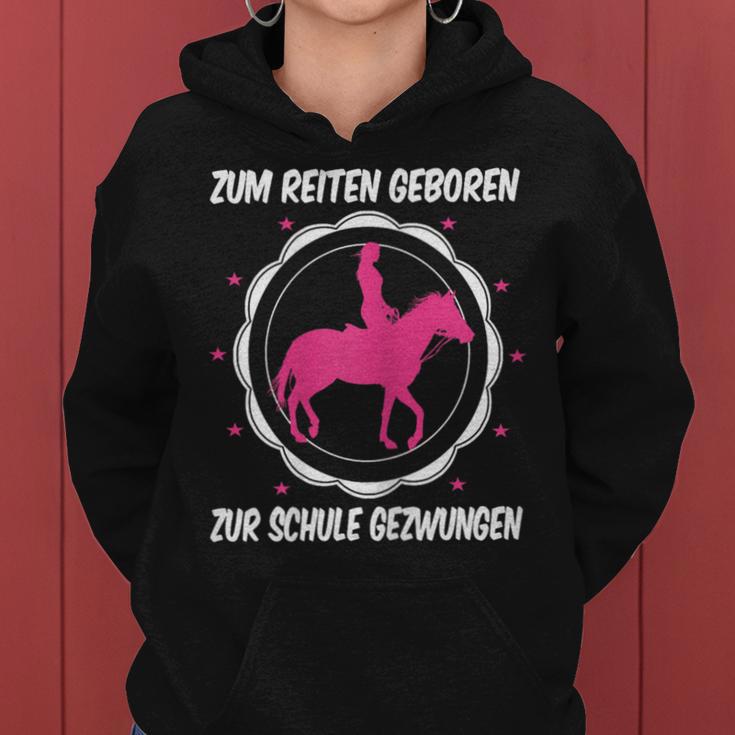 Horse Zum Reiten Geboren Zur Schule Zwzwungen German L Kapuzenpullover für Damen