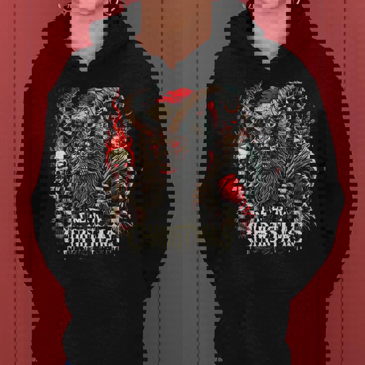 Goth Santa Claus Gothic For Krampus Ugly Christmas Women Hoodie
