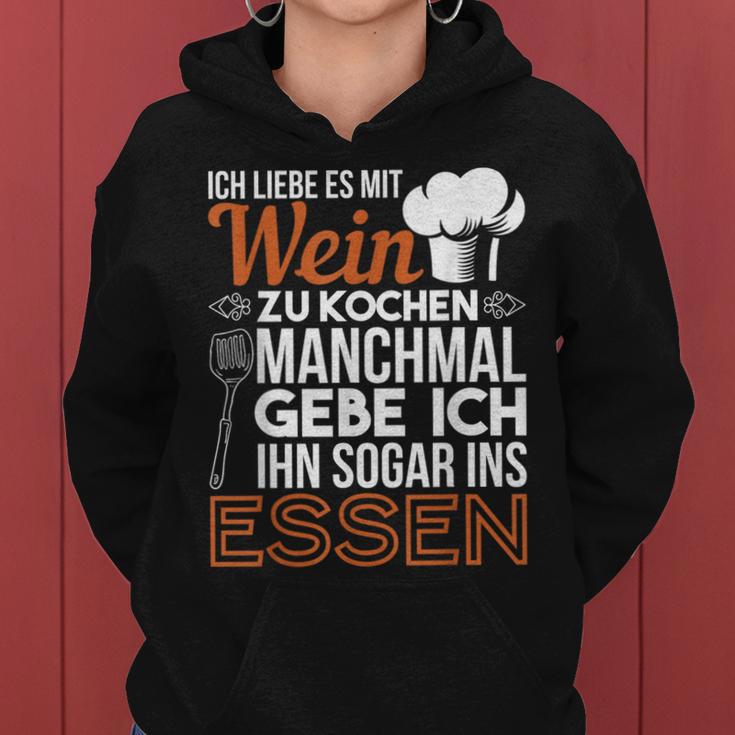 Ich Liebe Es Mit Wein Zu Kochkoch I Love It With Wine Kapuzenpullover für Damen