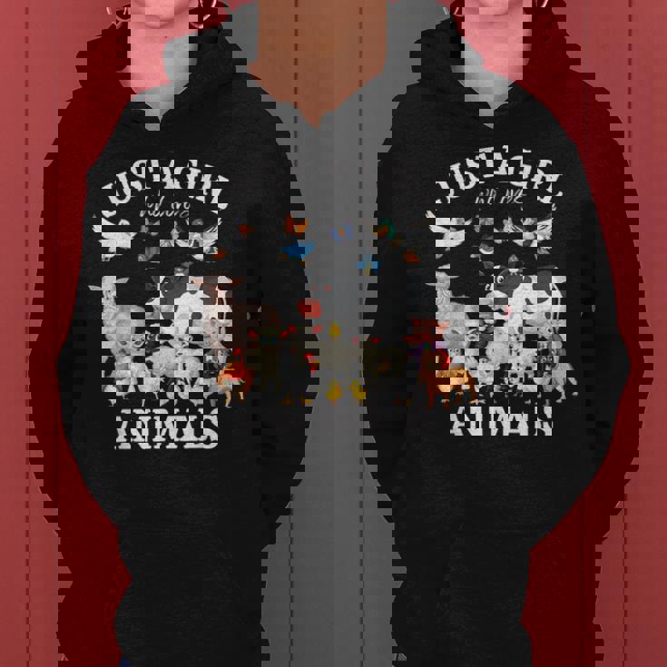 Just A Girl Who Loves Animals For Girls Who Love Animals Women Hoodie