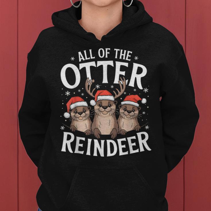 All Otter Reindeer Sea Animal Lovers Boys Girls Kapuzenpullover für Damen