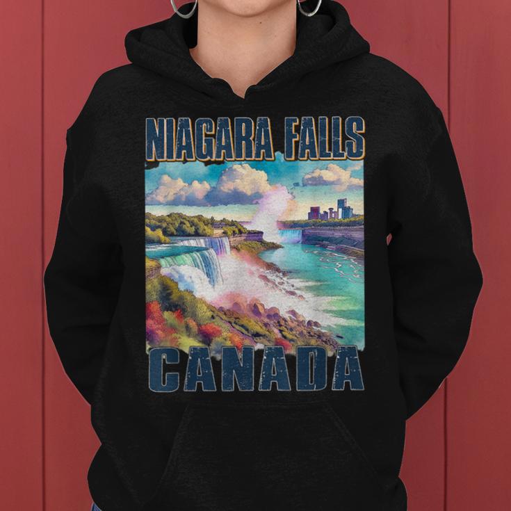 Retro Niagara Falls Californiaintage Rivers Canada Trip Kapuzenpullover für Damen