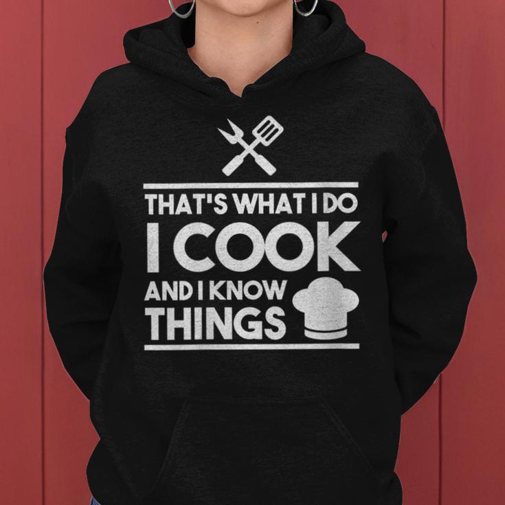 Women's Cooking Koch Das Ist Was Ich Mache Ich Koche Und Weiß Dinge Kapuzenpullover für Damen