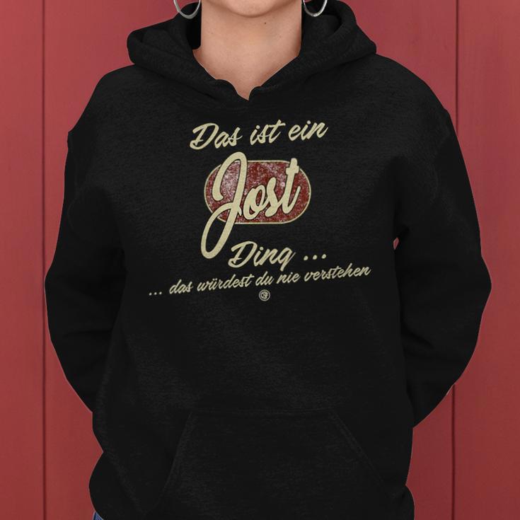 Women's Das Ist Ein Jost Ding Family Jost With-Neck Kapuzenpullover für Damen