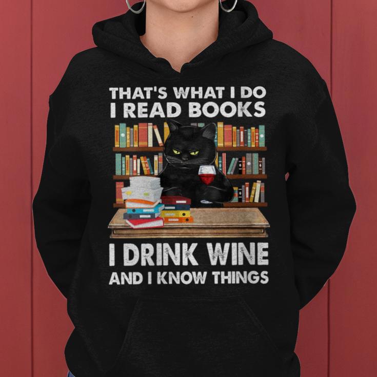 Women's Das Lese Ich Bücher Trinke Wein Und Ich Weiß Dinge Kapuzenpullover für Damen