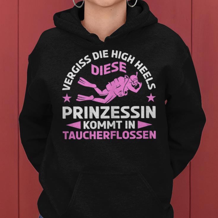 Women's Diese Prinzessin Kommt In Diving Fins Sports Diving S Kapuzenpullover für Damen