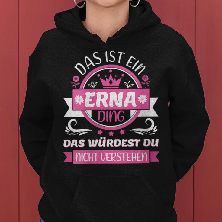 Women's Erna Name First Name Name Day Das Ist Ein Erna Ding With-Neck Kapuzenpullover für Damen