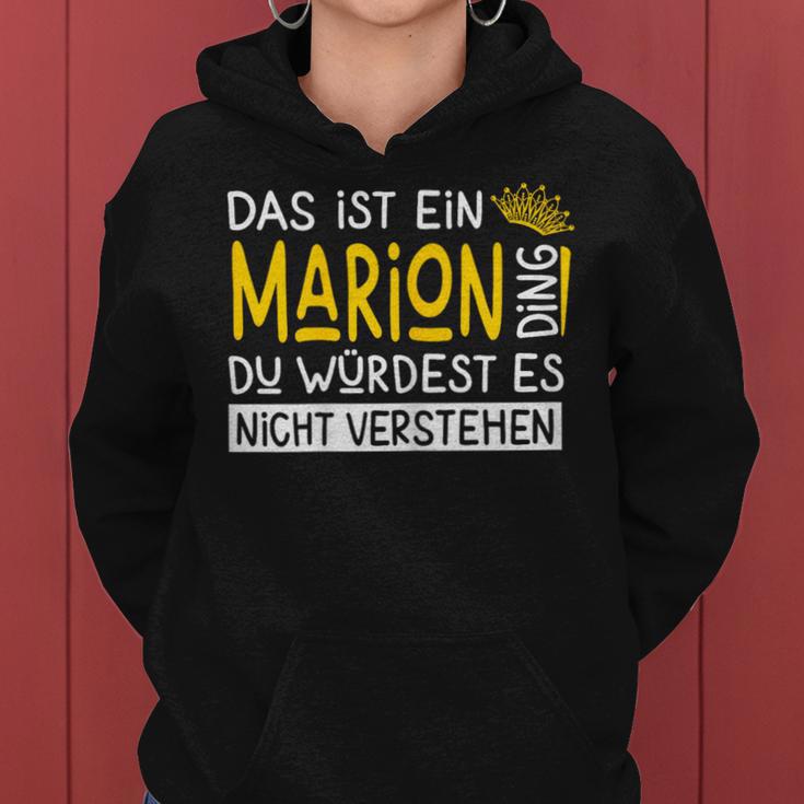 Women's First Name Marion Name Day Saying Das Ist Ein Marion Ding Kapuzenpullover für Damen