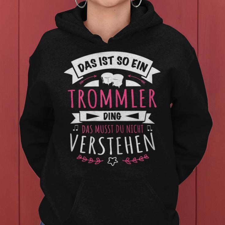 Women's Konga Drummler Musician Das Ist So Ein Trmmel Ding S Kapuzenpullover für Damen