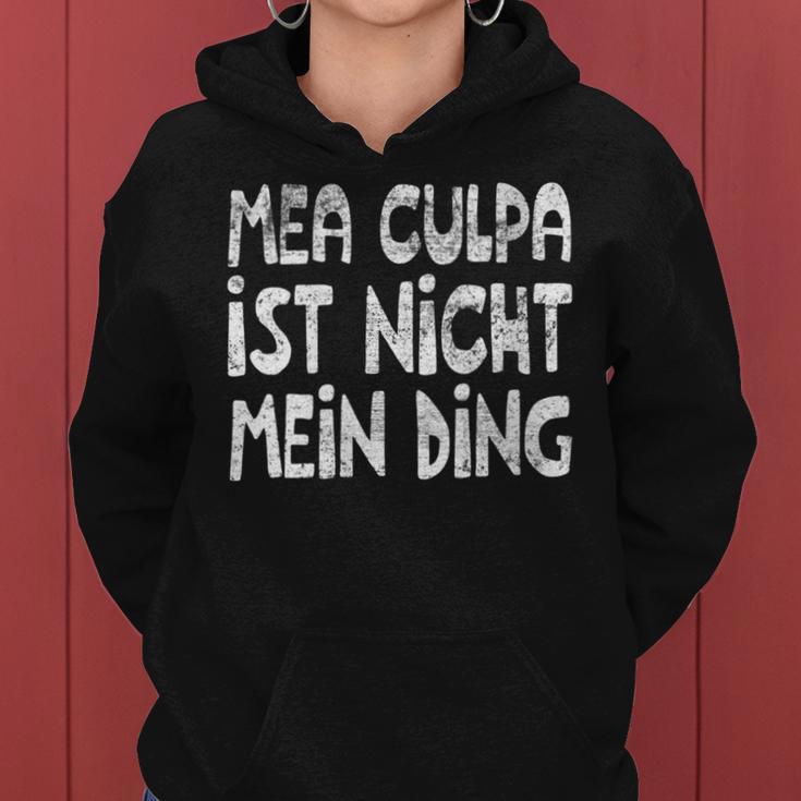 Women's Mea Culpa Ist Nicht Mein Ding Schröder Satire Ex Chancellor Kapuzenpullover für Damen