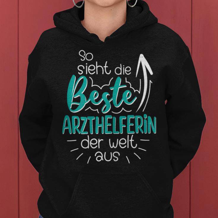 Women's So Sieht Die Beste Arzhelferin Der Welt Aus Mfa Kapuzenpullover für Damen