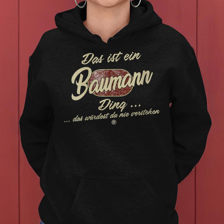 Women's With-Neck Das Ist Ein Baumann Ding Kapuzenpullover für Damen