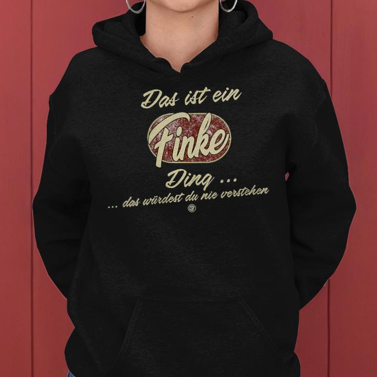 Women's With-Neck Das Ist Ein Finke Ding Family Finke Kapuzenpullover für Damen