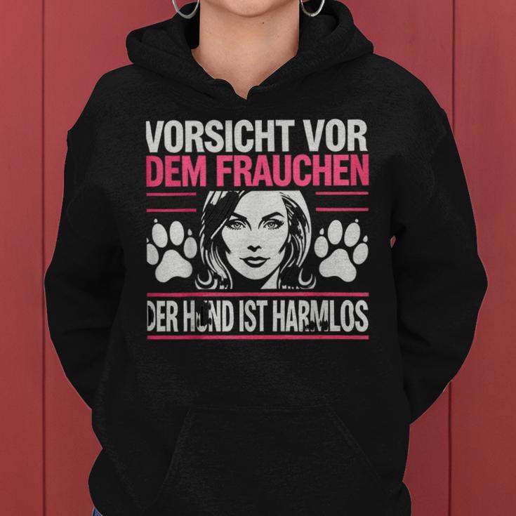 Women'sorsichtor Dem Frauchen Der Hund Ist Harmlos Kapuzenpullover für Damen