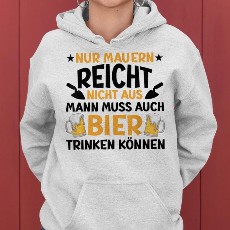 Maurer Beer Slogan Blue S Kapuzenpullover für Damen