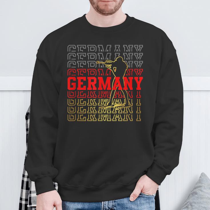 Biathlon Deutschland Germany Winter Sports Sweatshirt Geschenke für alte Männer