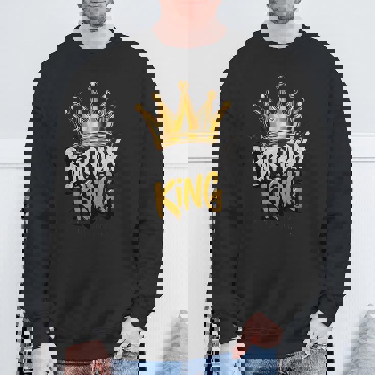 Birthday King With Crown Birthday Party Sweatshirt Gifts for Old Men