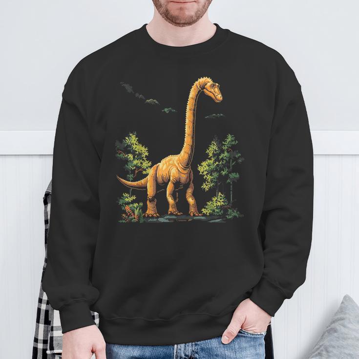 Brachiosaurus Dinosaur Motif Illustration Brachiosaurus Sweatshirt Geschenke für alte Männer