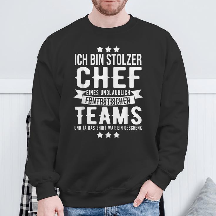 Chef Saying Ich Bin Stolzer Chef Eines Fantastische Teams S Sweatshirt Geschenke für alte Männer