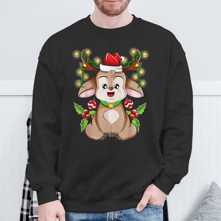 Christmas Cute Reindeer Christmas Sweatshirt Geschenke für alte Männer