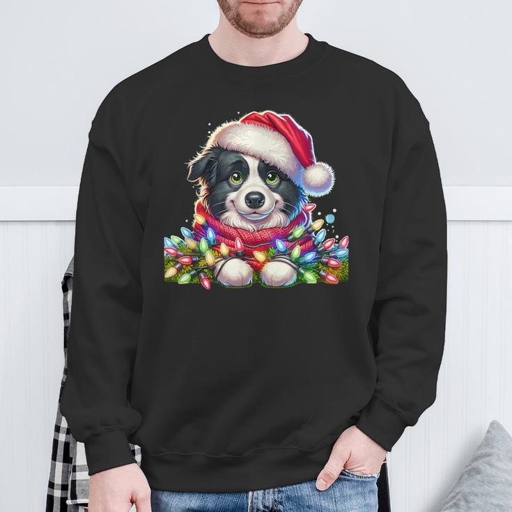 Christmas Hat Border Collie Border Collies Sweatshirt Geschenke für alte Männer