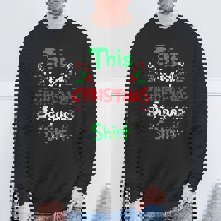 This Is My Christmas Pajama Christmas Matching Pajamas Sweatshirt Gifts for Old Men