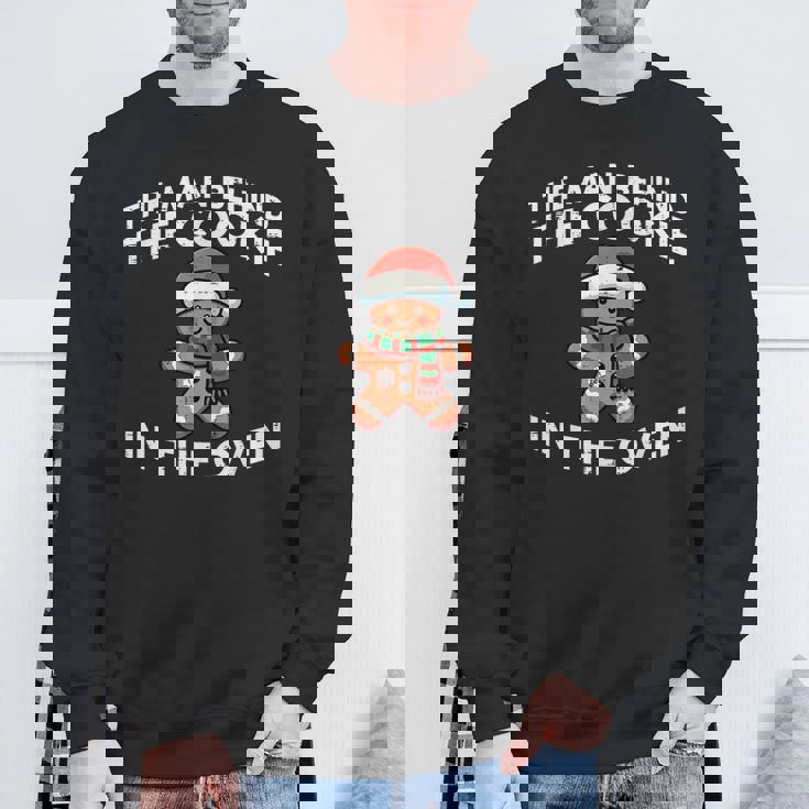 Christmas Pregnancy Man Behind Cookie Oven Xmas Husband Men Sweatshirt Gifts for Old Men