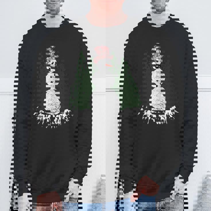 Creepy Snowman Happy About Cold Winter I Hate Winter Tank Top Sweatshirt Gifts for Old Men