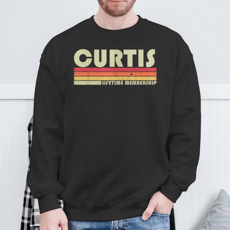 Curtis Nachname Lustiges Retrointage 80Er 90Er Geburtstag Wiedersehen Sweatshirt Geschenke für alte Männer