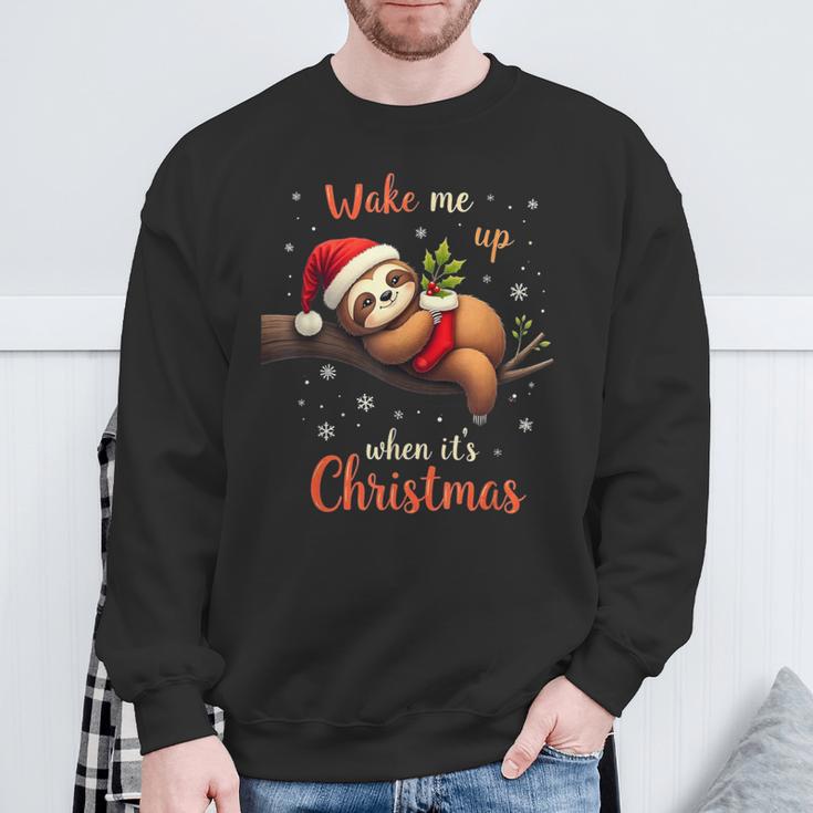 Cute Christmas Fautier Wake Me Up When Christmas Sweatshirt Geschenke für alte Männer