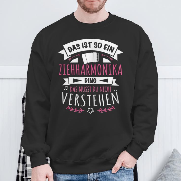 Damen Akkordeon Musiker Das Ist So Ein Ziehharmonika Ding Sweatshirt Geschenke für alte Männer