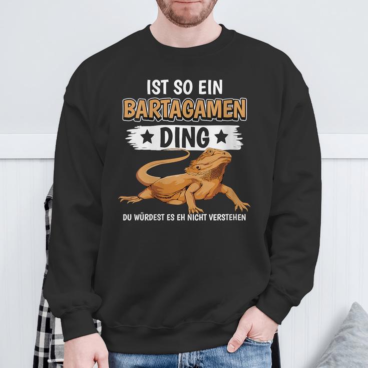 Damen Bartagamen Sachen Ist So Ein Bartagame Ding Bartagame Mit-Ausschnitt Sweatshirt Geschenke für alte Männer