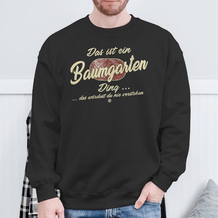 Damen Das Ist Ein Baumgarten Ding Lustiges Familie Baumgarten Mit-Ausschnitt Sweatshirt Geschenke für alte Männer