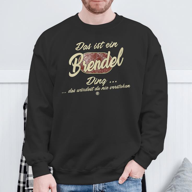 Damen Das Ist Ein Brendel Ding Lustiges Familie Brendel Mit-Ausschnitt Sweatshirt Geschenke für alte Männer