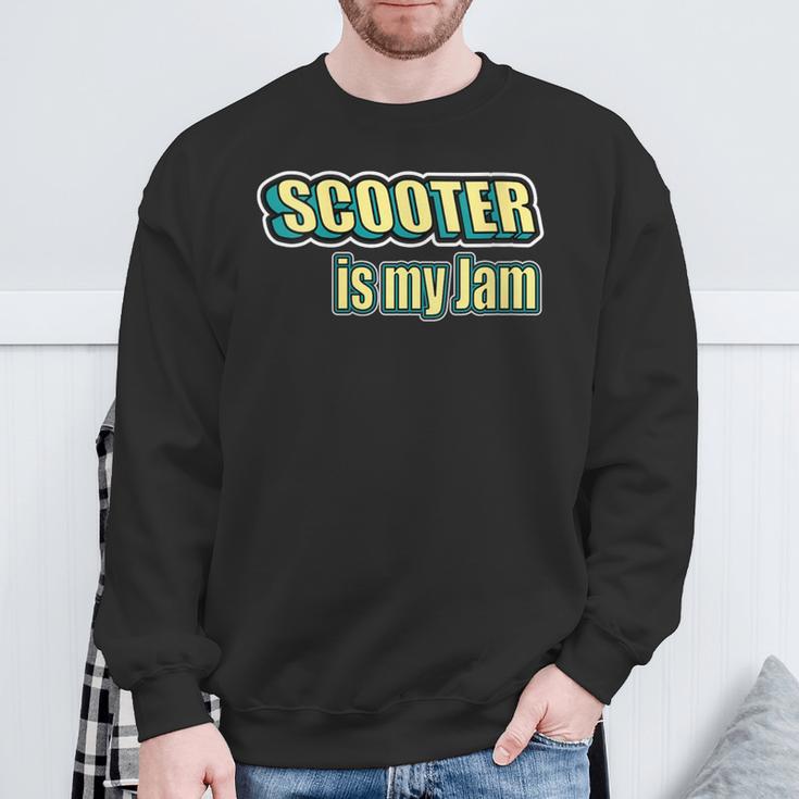 Damen Scooter Rider Scooter Ist Mein Ding Mit-Ausschnitt Sweatshirt Geschenke für alte Männer