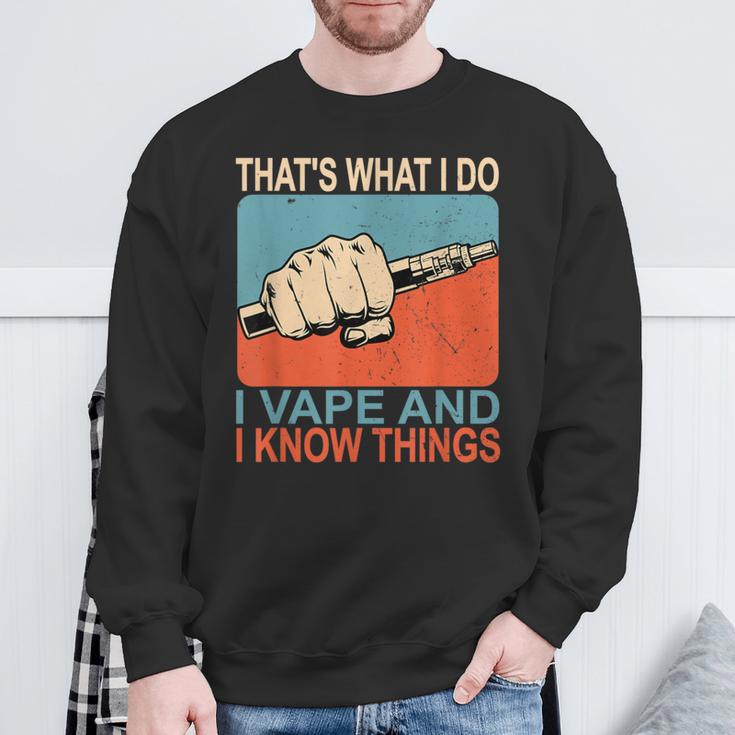 Das Ist Was Ich Mache Ichapere Und Ich Weiß Dinge Sweatshirt Geschenke für alte Männer