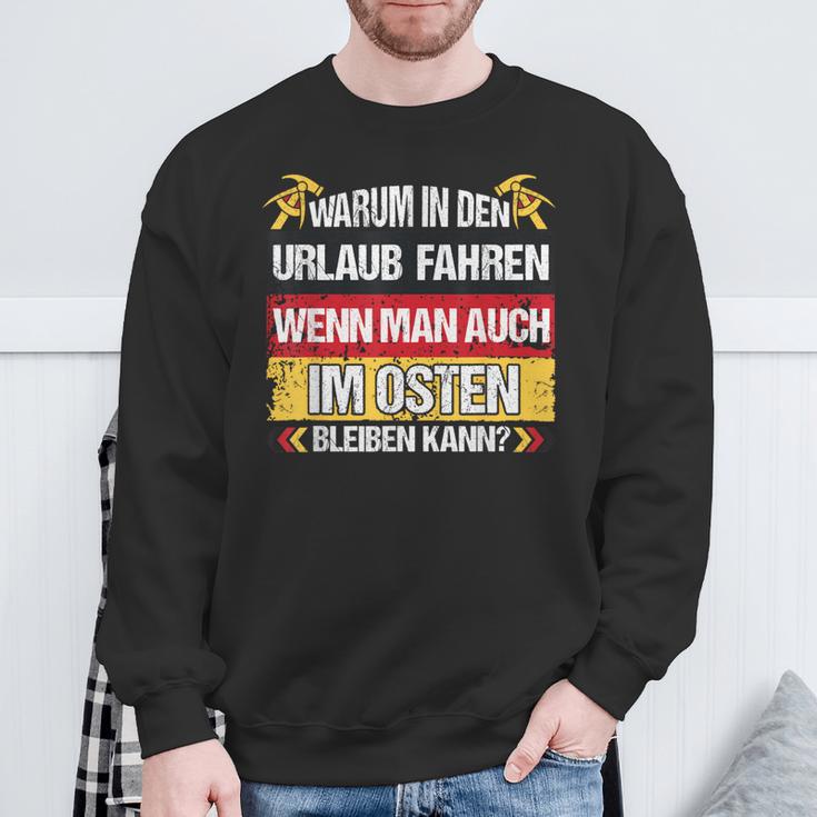 East Germany Ddr Warum In Den Urlaub Fahren Sweatshirt Geschenke für alte Männer