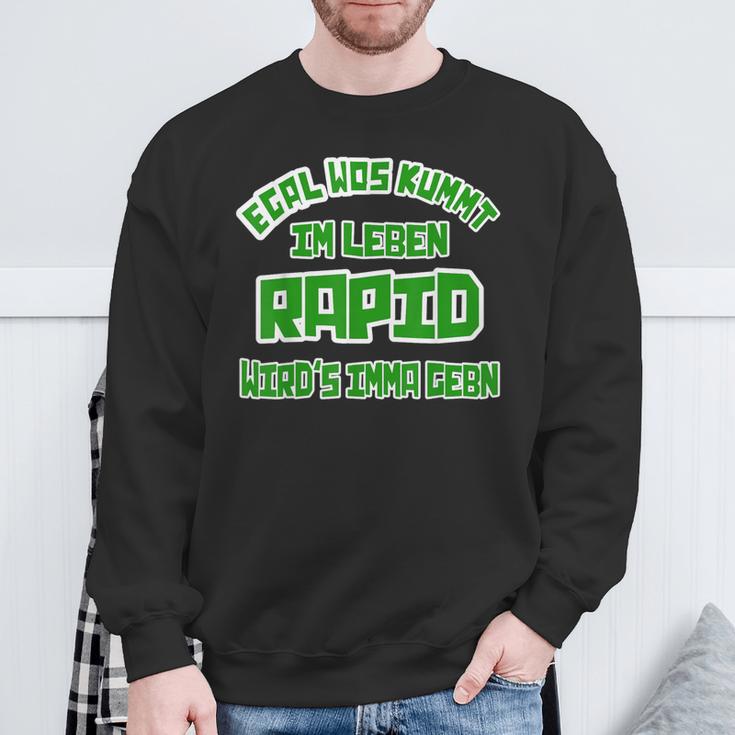 Egal Was Kommt Im Leben Rapidler Footballienna Sweatshirt Geschenke für alte Männer