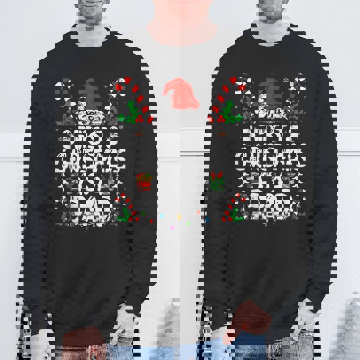 First Christmas As A Dad 2024 Family Matching 1St New Dad Sweatshirt Gifts for Old Men