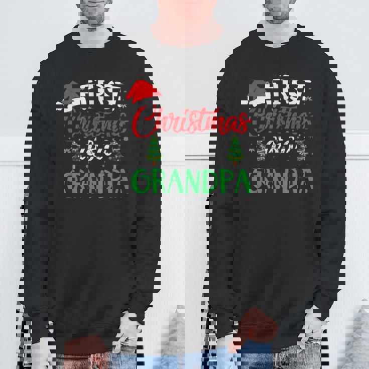 First Christmas As A Grandpa Christmas New Grandpa Sweatshirt Gifts for Old Men