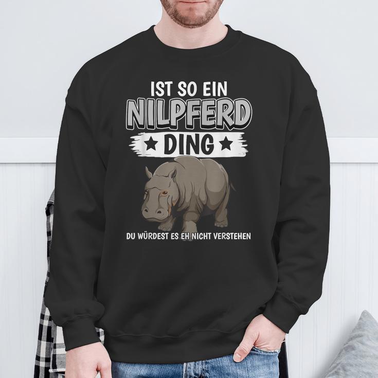 Flusspferd Sachen Ist So Ein Nilpferd Ding Nilpferd Sweatshirt Geschenke für alte Männer