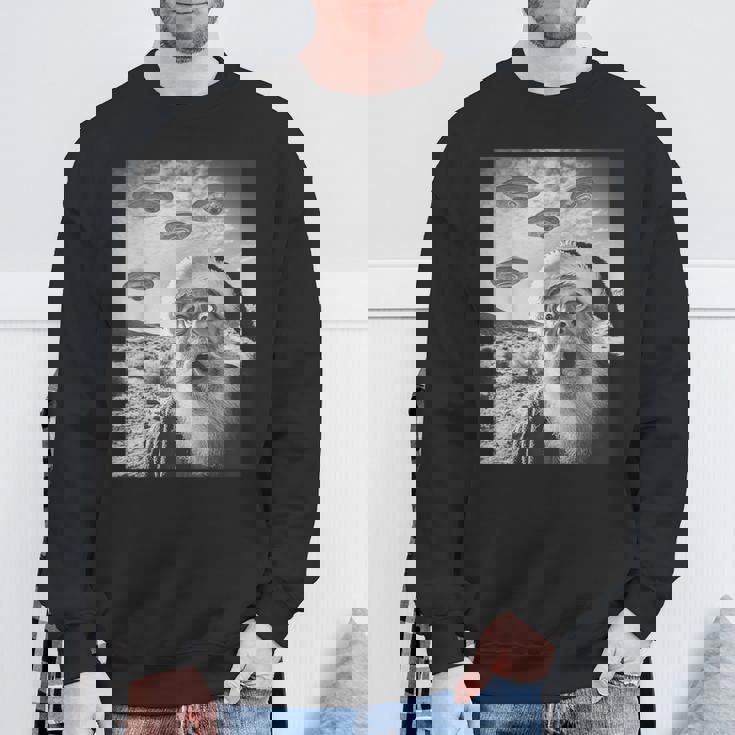Santa Claus Selfie With Ufos Weird Christmas 2024 Sweatshirt Gifts for Old Men