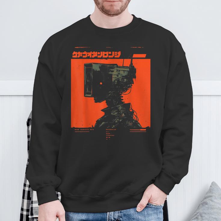 Futuristic Techwear Japanese Cyberpunk Harajuku Horror Punk Sweatshirt Geschenke für alte Männer