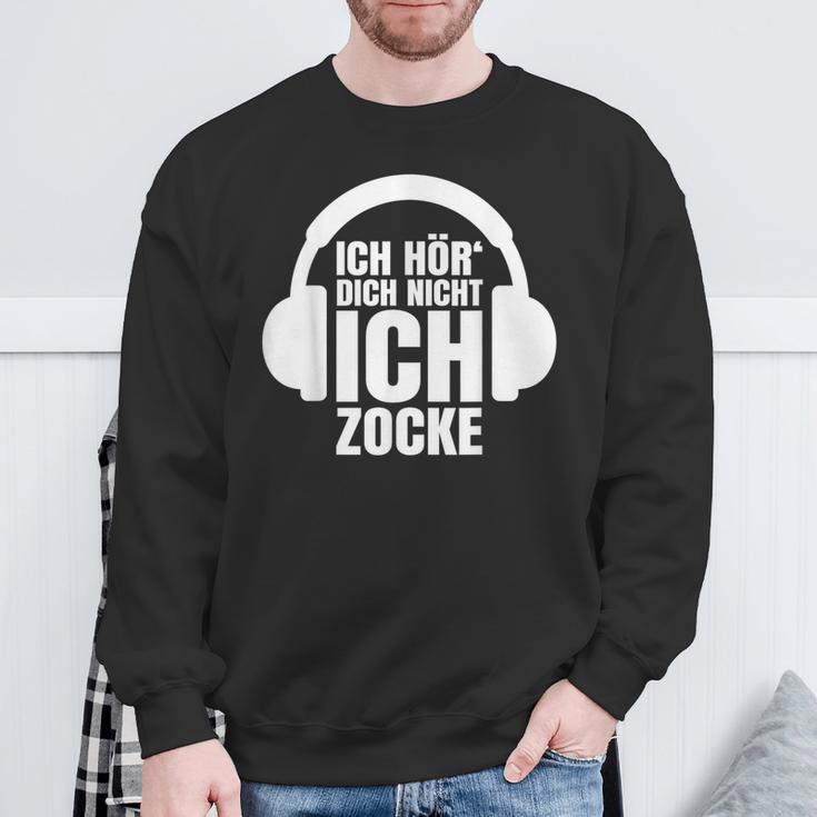 Gamer Ich Hör' Dich Nicht Ich Zocke Sweatshirt Geschenke für alte Männer