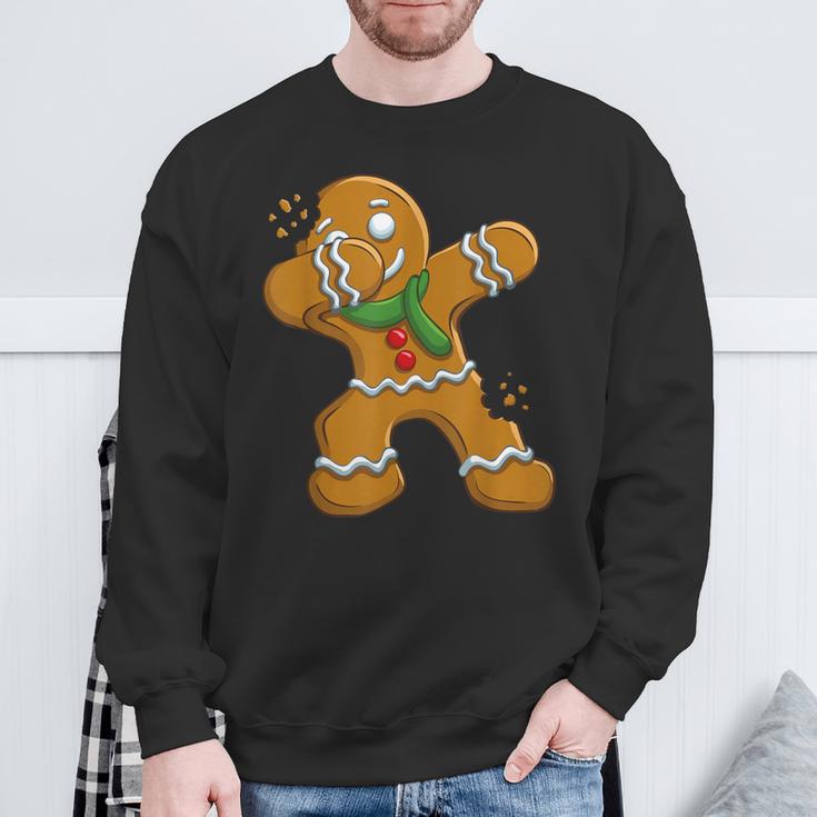 Gentle Gingerbread Man Christmas Dab Sweatshirt Geschenke für alte Männer