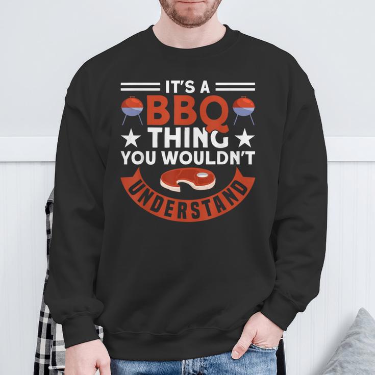 Grill Es Ist Ein Bbq-Ding Fleich Smoking Sweatshirt Geschenke für alte Männer